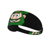 Elastic Sports Headband Hairband YYHWHJDE St. Patrick's Old Man Picture Soft, Breathable, Quick-Dry