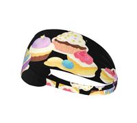 Elastic Sports Headband Hairband YYHWHJDE Star candy cake Picture Soft, Breathable, Quick-Dry