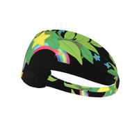 Elastic Sports Headband Hairband YYHWHJDE Star Rainbow Flower Vine Picture Soft, Breathable, Quick-Dry