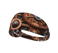 Elastic Sports Headband Hairband YYHWHJDE steampunk mechanical gears Pattern Soft, Breathable, Quick-Dry