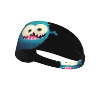 Elastic Sports Headband Hairband YYHWHJDE Strange little monster Pattern Quick Drying, Moisture Wicking