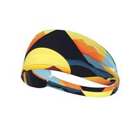 Elastic Sports Headband Hairband YYHWHJDE Sunrise Mountain Pattern Quick Drying, Moisture Wicking