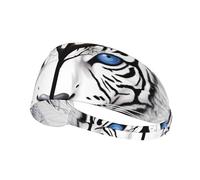 Elastic Sports Headband Hairband YYHWHJDE Tall White Tiger Picture Soft, Breathable, Quick-Dry