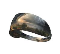 Elastic Sports Headband Hairband YYHWHJDE Terrible tornado Pattern Quick Drying, Moisture Wicking