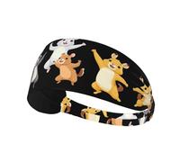 Elastic Sports Headband Hairband YYHWHJDE The animals are dancing to celebrate Pattern Soft, Breathable, Quick-Dry