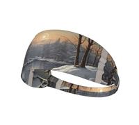 Elastic Sports Headband Hairband YYHWHJDE The Bitter Cold Winter Prints Spandex, Soft, Breathable, Quick-Dry