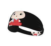 Elastic Sports Headband Hairband YYHWHJDE The bunny's beautiful red dress Pattern Soft, Breathable, Quick-Dry