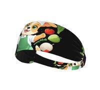 Elastic Sports Headband Hairband YYHWHJDE The chef of the culinary world Pattern Soft, Breathable, Quick-Dry