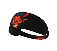Elastic Sports Headband Hairband YYHWHJDE The devil's face Pattern Soft, Breathable, Quick-Dry
