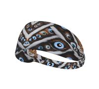 Elastic Sports Headband Hairband YYHWHJDE The evil eye looked Pattern Soft, Breathable, Quick-Dry