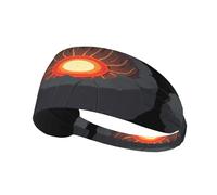 Elastic Sports Headband Hairband YYHWHJDE The magma in the pit Pattern Quick Drying, Moisture Wicking