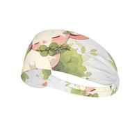 Elastic Sports Headband Hairband YYHWHJDE The Shy Little Sheep Prints Athletic Band for Women, Men