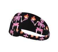 Elastic Sports Headband Hairband YYHWHJDE The Skeleton that Controls Desire Pattern Soft, Breathable, Quick-Dry