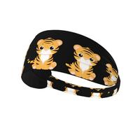 Elastic Sports Headband Hairband YYHWHJDE Three cute little tigers Pattern Soft, Breathable, Quick-Dry