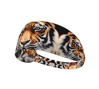 Elastic Sports Headband Hairband YYHWHJDE Tiger Face Pattern Quick Drying, Moisture Wicking