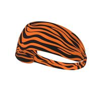 Elastic Sports Headband Hairband YYHWHJDE Tiger Stripes Orange Pattern Picture Soft, Breathable, Quick-Dry