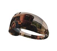 Elastic Sports Headband Hairband YYHWHJDE Tractor on the farm Picture Soft, Breathable, Quick-Dry