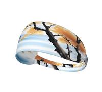 Elastic Sports Headband Hairband YYHWHJDE Tree at the Water's Edge Pattern Soft, Breathable, Quick-Dry