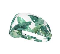 Elastic Sports Headband Hairband YYHWHJDE tropical banana palm leaves Pattern Soft, Breathable, Quick-Dry
