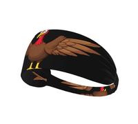 Elastic Sports Headband Hairband YYHWHJDE Turkey Spreading its Wings Prints Athletic Band for Women, Men