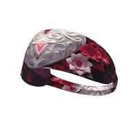 Elastic Sports Headband Hairband YYHWHJDE Valentine's Day Love Heart Pattern Soft, Breathable, Quick-Dry