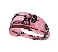 Elastic Sports Headband Hairband YYHWHJDE Vintage pink sewing machine Pattern Soft, Breathable, Quick-Dry