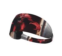 Elastic Sports Headband Hairband YYHWHJDE Wall Breaking Demon Pattern Soft, Breathable, Quick-Dry
