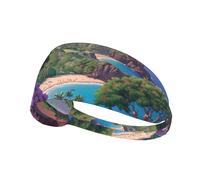 Elastic Sports Headband Hairband YYHWHJDE Watching the Sea Picture Soft, Breathable, Quick-Dry