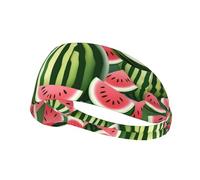 Elastic Sports Headband Hairband YYHWHJDE Watermelon in midsummer Pattern Quick Drying, Moisture Wicking