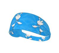 Elastic Sports Headband Hairband YYHWHJDE White Goose House Pattern Quick Drying, Moisture Wicking