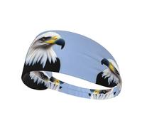 Elastic Sports Headband Hairband YYHWHJDE White Headed Sea Eag Pattern Soft, Breathable, Quick-Dry