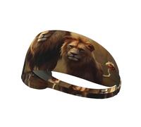 Elastic Sports Headband Hairband YYHWHJDE wild animals Pattern Soft, Breathable, Quick-Dry