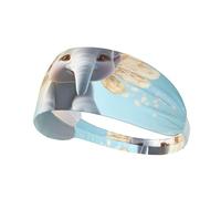 Elastic Sports Headband Hairband YYHWHJDE Winged Elephant Picture Soft, Breathable, Quick-Dry
