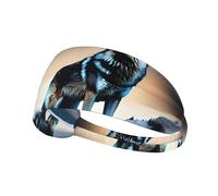 Elastic Sports Headband Hairband YYHWHJDE Wolves Roaring In Th Pattern Soft, Breathable, Quick-Dry