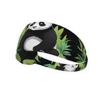 Elastic Sports Headband Panda in The Garden Printing Soft and Comfortable Moisture-Wicking Suitable for Yoga and Running