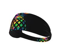 Elastic sports headband pineapple printed elastic sports headband suitable for sports travel and indoor fitness