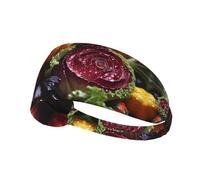 Elastic Sports Headband Sweat Absorbing Fresh Cabbage Outdoor Sports Elastic Headband Fitness Sports Yoga Cycling Headband