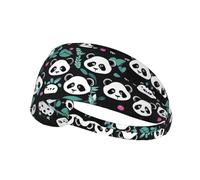Elastic Sports Headband Sweat Absorbing Panda Cute Face Outdoor Sports Elastic Headband Fitness Sports Yoga Cycling Headband