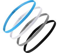 Elastic Sports Headbands Thick Non Slip 4 Pack Headbands for Men and Women