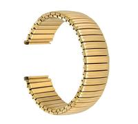 Elastic Stainless Steel Watch Band Unisex Metal Watch Strap(Gold,12mm)
