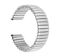 Elastic Stainless Steel Watch Band Unisex Metal Watch Strap(Silver,14mm)
