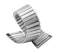 Elastic Stainless Steel Watch Strap Universal Metal Wrist 22mm Men Women Quick-release Replacement Straps(Silver,M 145mm)