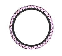 Elastic Steering Wheel Cover AEKGOHP purple Poodle Polka Dot Prints Anti-Slip, Durable, Fits Most Vehicles