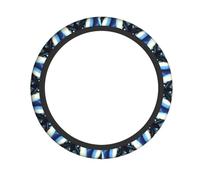 Elastic Steering Wheel Cover AEKGOHP wolf under moon Prints Anti-Slip, Durable, Fits Most Vehicles