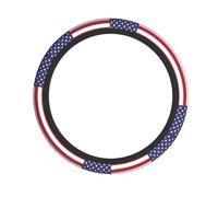 Elastic Steering Wheel Cover American Flag Pattern Durable, Non-Slip, Fits Most Vehicles Including Sedans, SUVs, ATVs, and Trucks