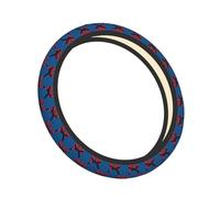 Elastic Steering Wheel Cover Brazilian Jiujitsu Bjj-2 Anti-Slip Breathable Stretch Steering Wheel Protective Cover Microfiber Interior Accessories Fit Most Cars (38cm/15in)