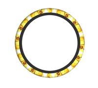 Elastic Steering Wheel Cover BROLEO Bird's Nest Golden Chicken Printed Fits Most Vehicles Including Sedans, SUVs, ATVs, and Trucks
