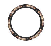 Elastic Steering Wheel Cover BROLEO Cute young pig Printed Fits Most Vehicles Including Sedans, SUVs, ATVs, and Trucks