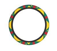 Elastic Steering Wheel Cover BROLEO Flag of Grenada Printing Anti-Slip, Durable, Fits Most Vehicles