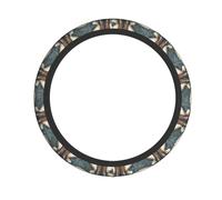 Elastic Steering Wheel Cover BROLEO Iron crab on the pattern stone Printing Anti-Slip, Durable, Fits Most Vehicles